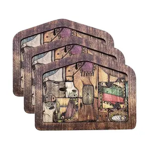 En bois Jésus Puzzle Statue Nativité Bois Brûlé Conception Maison Intelligence Éducative Puzzles En Bois Jeu Décor À La Maison