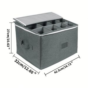 กล่องเก็บแก้วไวน์แบบพับได้หุ้มด้วยโพลีเอสเตอร์ - Product Image 3