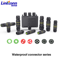 Conector Impermeable IP68 de 2/3/4/5/6 Pines, Conexión de Cable para Exteriores, Nylon, 400V, Bloque de Terminales Eléctricos para Iluminación, AP-M30-3P, CE