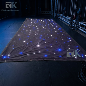 Elegant Pipe Drape <b>LED</b> <b>Star</b> Curtain with Blue & White Lights Pipe Stand - Product Image 2