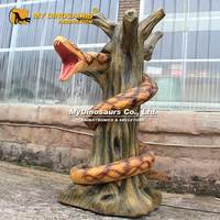 Mon serpent animatronique FAA003 sur le tronc, modèle animal réaliste pour la décoration des parcs à thème