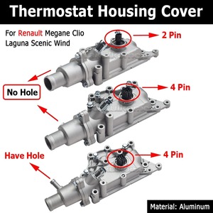 Termostato alluminio alloggiamento uscita refrigerante misura per <span class=keywords><strong>Renault</strong></span> Megane Clio Laguna <span class=keywords><strong>Scenic</strong></span> Wind 2001- 8200561434 8200158269 8200700094 - Product Image 5
