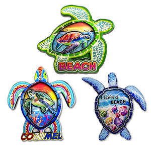 Custom logo Big Blue Hole Turtle Dolphin <strong>Reef</strong> Great Blue Hole Belize Souvenir Fridge Magnet - Product Image 6