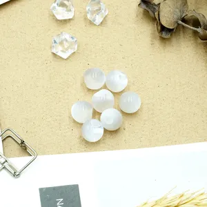 Pearlescent Factory Direct Resin White Pearlescent Garment 10mm Buttons White Round Clothing Shirt Beads