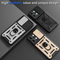 Casing HP Anti Benturan dengan Kamera Geser untuk Xiaomi 15, Redmi Note 15 5G, dan Xiaomi POCO X8 Pro Max, Dilengkapi Ring Stand dan Pelindung Belakang