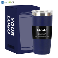 Vente en gros de gobelets isothermes réutilisables en acier inoxydable arc-en-ciel de 20 oz, pour le voyage, la voiture, le café, avec couvercle gravé au laser