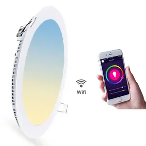 Panel LED inteligente CRI90 de 6W, 12W, 24V, 2000-6000K, luz de techo Dali CCT, KNX Loxone Tree CASAMBI Tuya GVS, paneles Led planos de Control del hogar - Product Image 1