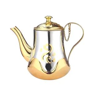 经典金色铜色非电动1.1L 1.4L 1.6L不锈钢咖啡壶茶壶