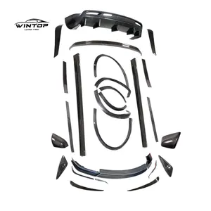 테슬라 모델 x 2016-2018 용 모델 X 바디 외부 탄소 섬유 튜닝 키트
