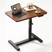 Table pliante mobile réglable en hauteur, bureau d'ordinateur, bureau d'écriture, table de chevet pour chambre à coucher, table de nuit simple, bureau de travail