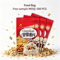 Sachet alimentaire durable refermable à fermeture éclair pour emballage de fruits secs, pochette autoportante thermoscellable en gros