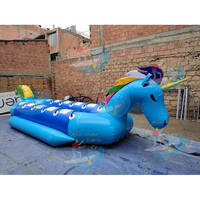 Nouveau style de bateau gonflable tractable Dragon, toboggan gonflable tractable