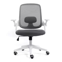 Chaise De Bureau Moderne à Cadre Blanc avec Support Lombaire à Dossier Moyen Chaise De Bureau en Maille