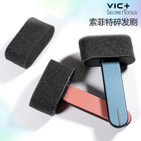 Brosse à cheveux jetable Kenwei en polypropylène avec manche, brosse douce pour le cou, brosse à cheveux pour le pompadour, éponge à cheveux en nylon pour salon de coiffure