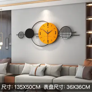 Современный простой фон настенная подвеска ресторан настенная живопись атмосферные настенные часы украшение часы