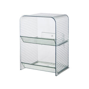 Clear Plastic <b>Kitchen</b> Storage Basket With Shelf <b>For</b> Ginger Garlic Chili Wall Mounted <b>Organizer</b> 4-7.9 In Depth Multi Function - Product Image 1