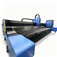 Machine de découpe laser à fibre sur rail au sol de grande puissance et grand format pour le traitement des tôles métalliques épaisses