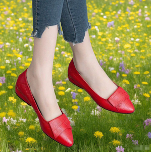 รองเท้าส้นเตี้ยหนังนิ่มหัวแหลมสำหรับผู้หญิงฤดูหนาว/ฤดูใบไม้ผลิ/ฤดูร้อน - Product Image 2