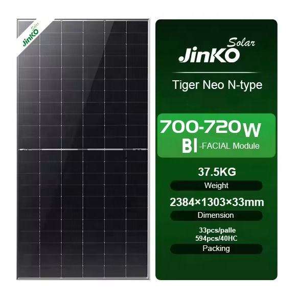 Jinko Bifacial Mono Solar Panels 550W 600 700 720 Watts 700W Topcon ...