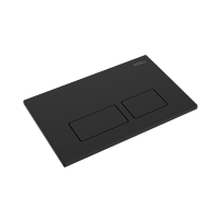 Accessoires pour bouton-poussoir, plaque de pression carrée en plastique ABS noir mat pour réservoir de toilettes