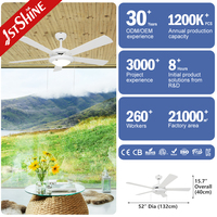 Ventilateur de plafond 1stshine avec télécommande, style luxueux, très bien noté, écologique, de qualité commerciale, personnalisable, longue durée de vie, avec éclairage LED