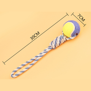Produttore del Commercio All'ingrosso Durevole Cane Palla Da Tennis Giocattoli Interactive Giocattoli di Masticazione Del Cane Giocattoli Corda di Cotone - Product Image 4