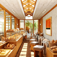 Vitrine de pâtisserie de luxe personnalisée d'usine pour boulangerie boulangerie Retail Shop design d'intérieur