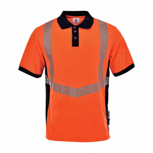 เสื้อยืดสะท้อนแสงสีส้มเรืองแสง Uncle E795 ผลิตจากโพลีเอสเตอร์กันความชื้น เหมาะสำหรับงานก่อสร้าง ขนส่งทางถนน และท่าเรือ - Product Image 5