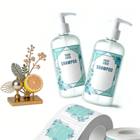 Étiquettes personnalisées pour cosmétiques, logo en feuille d'or métallique, impression numérique, autocollants de marque, étiquettes imperméables pour emballages de gel douche