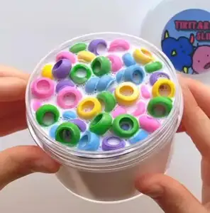 Ins Hot Selling Slime Filling Accessories Soft Foam Ring Slime Charms Artificial Donuts DIY Charms Slime Supplier