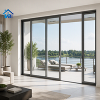 Desain Villa Geser Berbingkai Aluminium Teknologi Inovatif, Keamanan Modern, Pintu Geser Patio, Pintu Kaca Geser Angkat