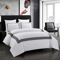 Parure de Lit Trois Pièces Motif Lignes Noires Impression Numérique 3D Microfibre Hôtellerie Vente en Gros