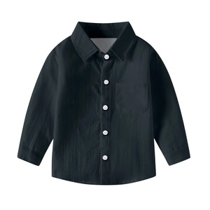 Chemise tissée confortable pour enfant, anti-boulochage, col rabattu, tissu en élasthanne/coton, design élégant pour l'école, les jeux, confort tout au long de la journée - Product Image 5