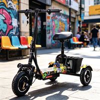Tricycle électrique pliable compact, petit tricycle à 3 roues pour femmes, scooter de mobilité pour personnes âgées pour un usage quotidien à la maison