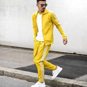 Tuta Sportiva Personalizzata con Strisce Laterali in Puro Cotone Verde Chiaro per <span class=keywords><strong>Uomo</strong></span>, Vendita all'Ingrosso del Produttore - Product Image 3