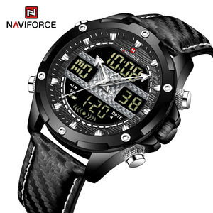 สำหรับ <span class=keywords><strong>Naviforce</strong></span> 9194นาฬิกาข้อมือสแตนเลสผู้ชายนาฬิกาควอทซ์แนวสปอร์ตชั้นนำพร้อมเคสอัลลอย LED ดิจิทัลกันน้ำ - Product Image 3