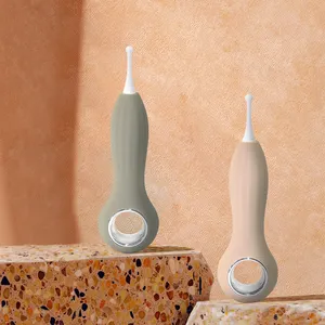 Pengendali jarak jauh silikon gaya mesin pemijat seks klimaks mainan pena untuk wanita merangsang klitoris dan puting