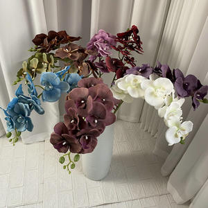 Venta al por mayor de un solo tallo Real Touch <span class=keywords><strong>9</strong></span> cabezas flores de orquídeas artificiales Super Premium seda para boda Día de San Valentín Año Nuevo - Product Image 3