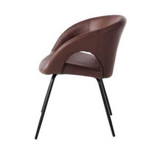 Chairs Set of Nordic Style Living Room <b>Furniture</b> Leather Cover With Metal Original Wood Leather Material Simple Dining Stool - Product Image 2