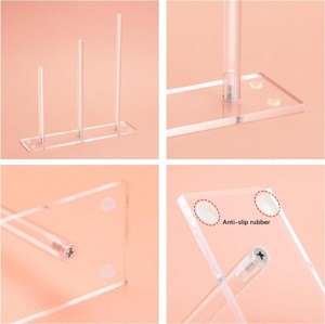 Wholesale Acrylic 4-Tier Multifunction Hair Ties Scrunchie <b>Organizer</b> Stand Bangle Jewelry Holder for Girls Kitchen Use Easy - Product Image 2