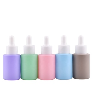 Botella de vidrio con gotero para el cuidado de la piel, aceite de esencia de 15ml, 30ml, 40ml, <span class=keywords><strong>color</strong></span> <span class=keywords><strong>pastel</strong></span>, rosa, Azul, Morado, rojo y marrón, venta al por mayor - Product Image 4