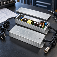 Pengisi Daya Baterai Lithium NMC 29.4V 6A IP67 Tahan Air dengan Casing Aluminium untuk Skuter Listrik, Peralatan Tenaga, dan Paket Baterai