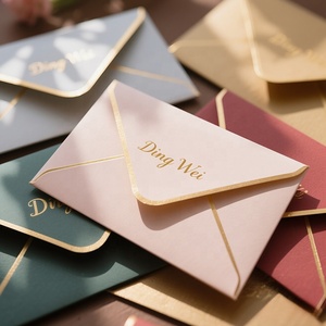 <strong>Customized</strong> Paper Packing Envelope Luxury Embossed Logo Thanks You <strong>Card</strong> With Envelopes - Product Image 5