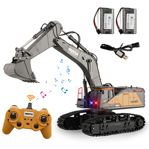 Huina 1592 22 Canal 1/14 Balde De Metal 680 Graus De Rotação De Rádio Controle Caminhões Escavadeira Modelo <span class=keywords><strong>RC</strong></span> Escavadeira Brinquedo - Product Image 3