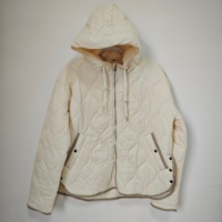 Chaqueta de Invierno Casual Acolchada con Capucha y Cierre de Cremallera para Mujer, Estilo Europeo Americano, Ecológica, Transpirable, de Manga Larga y Estampada