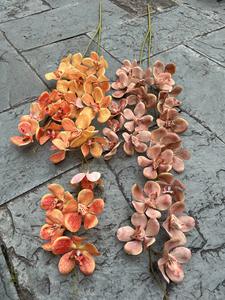 Vente flash : 2 branches d'orchidées artificielles en soie <span class=keywords><strong>blanche</strong></span> <span class=keywords><strong>Vanda</strong></span> pour la décoration florale de mariage - Product Image 6