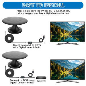 ANTUKO AN-5011B Nuevas Ideas de Productos Antenas HD <span class=keywords><strong>TV</strong></span> Antena Aérea HDTV Antena de <span class=keywords><strong>TV</strong></span> Digital para Interiores Exteriores Canales Gratuitos - Product Image 2