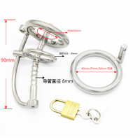 Qualité médicale CB6000 Dispositif De Chasteté En Acier Inoxydable Cage Bouchon Urétral