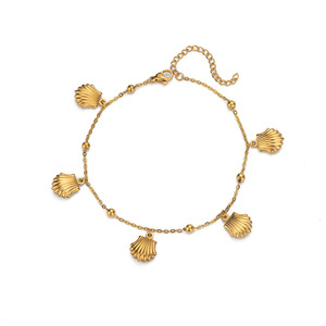 Cheville en acier inoxydable couleur or avec breloque dauphin pour femme, vente en gros, bijoux de plage, stock disponible, faible MOQ, fournisseur - Product Image 3