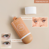 Menow F6120 OEM \ ODM marque privée maquillage durable imperméable à l'eau mat 2 en 1 correcteur fond de teint liquide cosmétiques usine de gros